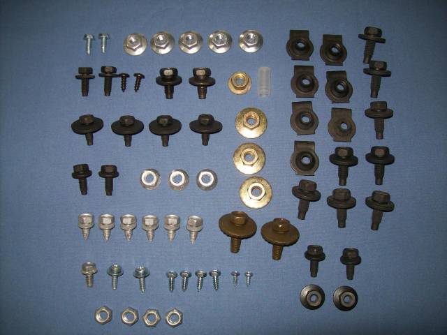 1605002 BOLT KIT UNDER HOOD 66-70 B-BODY